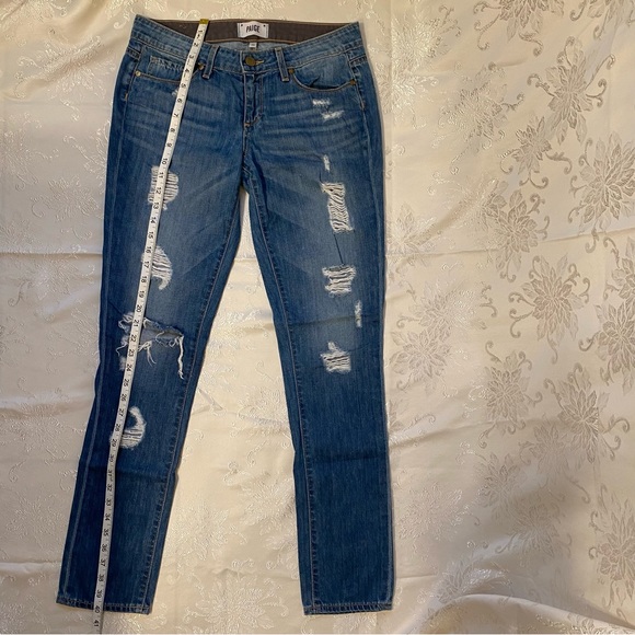 Paige Jimmy Jimmy Skinny In Delilah Destructed Blue Ripped Boyfriend Jeans 💙 25 - Picture 7 of 12